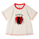 White t-shirt with red heart graphic and text 'Just One Bite' on a white background