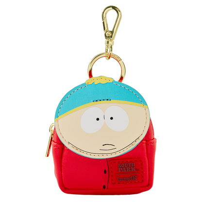 South Park character keychain with red shirt and blue cap on a white background