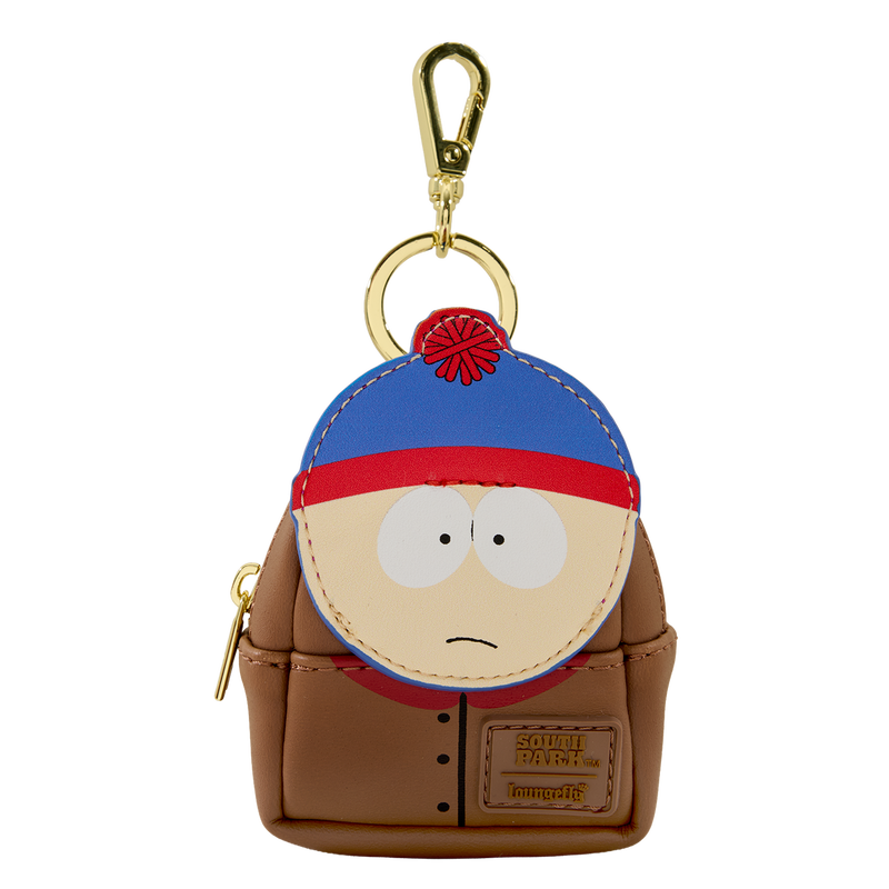 Keychain with a cartoon character face on a white background