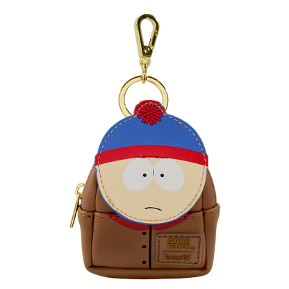 Keychain with a cartoon character face on a white background