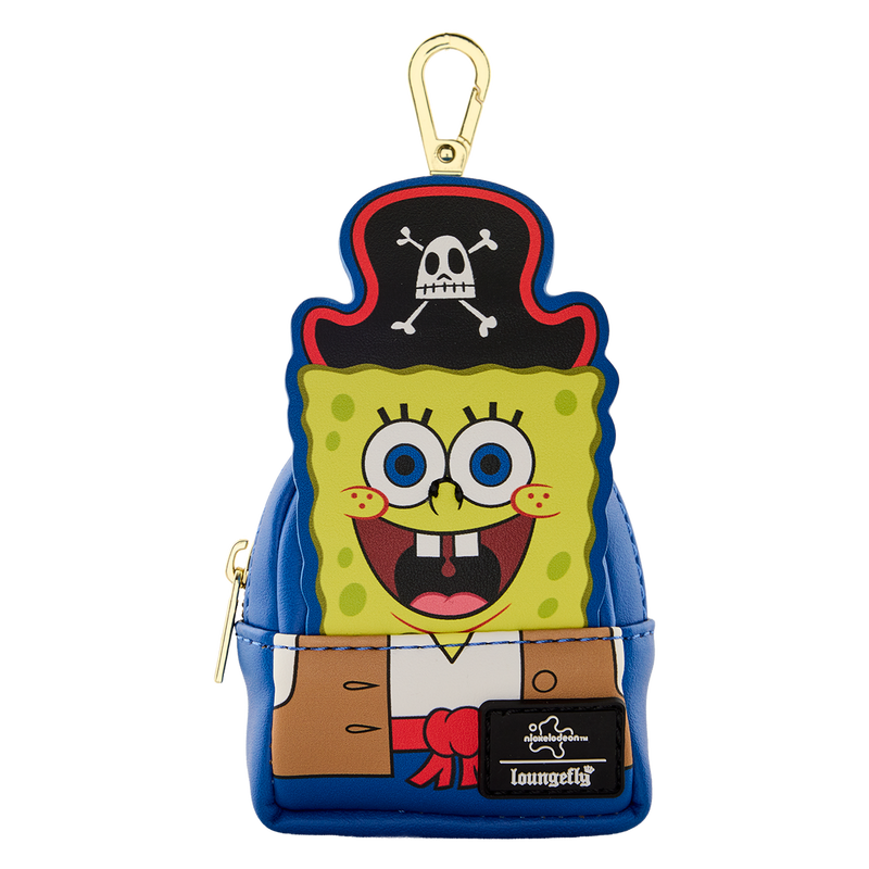 Pirate-themed keychain with a cartoon character on a white background