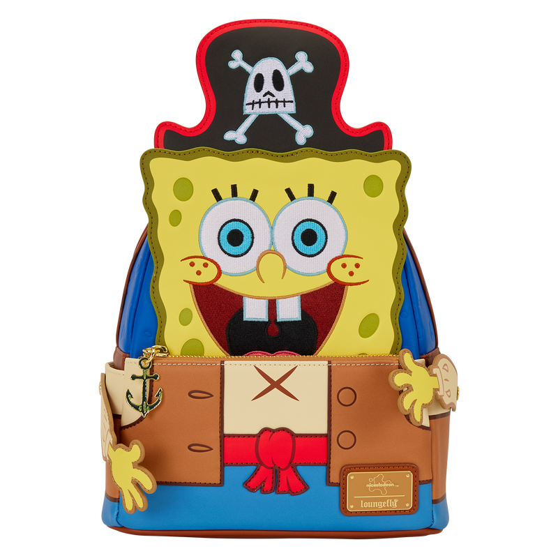 Pirate-themed backpack with a cartoon character design on a white background