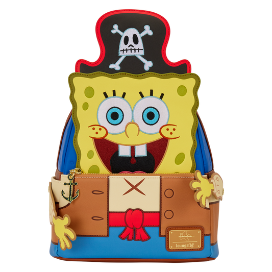 Pirate-themed backpack with a cartoon character design on a white background