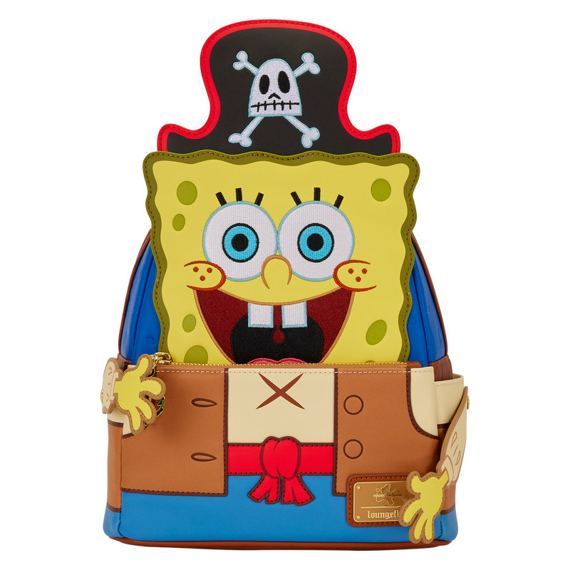 Pirate-themed backpack with a cartoon character design on a white background
