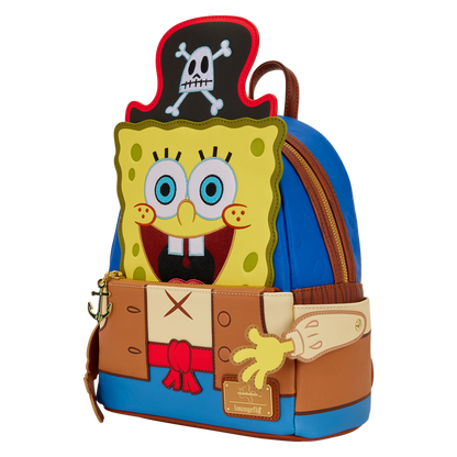 Backpack with a cartoon character design on a white background