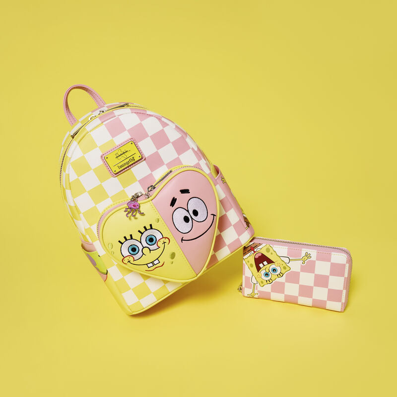 Loungefly Nickelodeon SpongeBob SquarePants & Patrick Star Checkered Mini Backpack