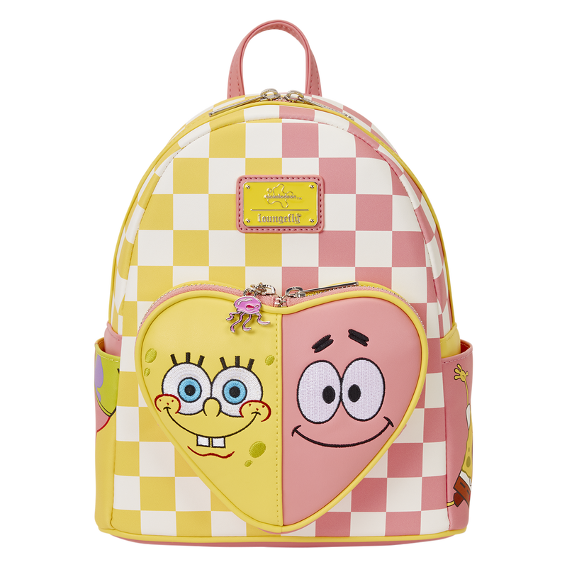 Loungefly Nickelodeon SpongeBob SquarePants & Patrick Star Checkered Mini Backpack