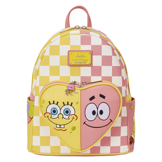 Loungefly Nickelodeon SpongeBob SquarePants & Patrick Star Checkered Mini Backpack