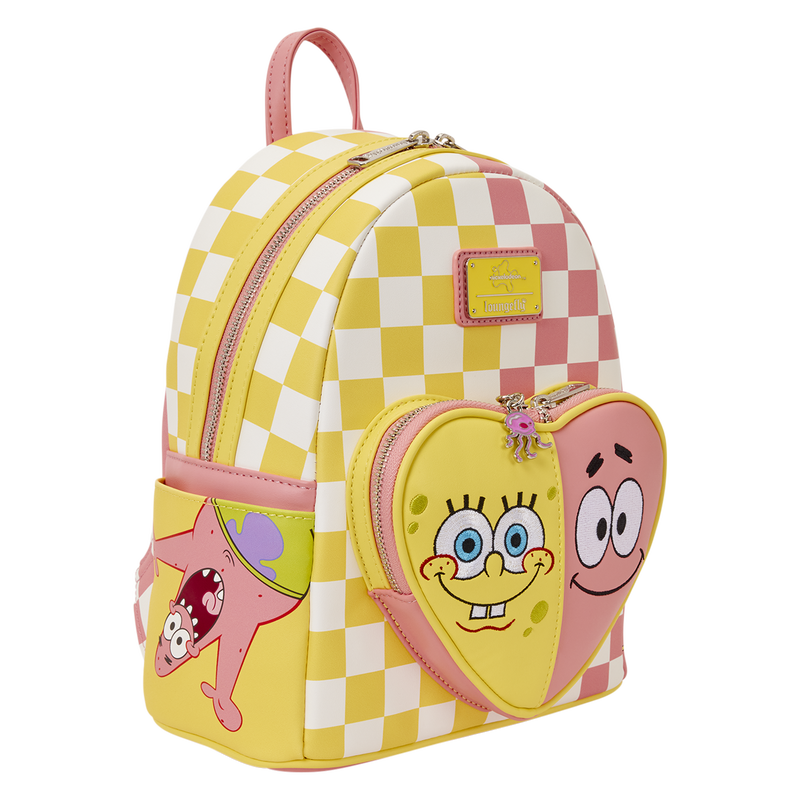 Loungefly Nickelodeon SpongeBob SquarePants & Patrick Star Checkered Mini Backpack