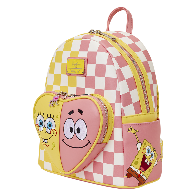 Loungefly Nickelodeon SpongeBob SquarePants & Patrick Star Checkered Mini Backpack