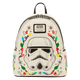 Backpack with Stormtrooper design and Christmas lights on a white background