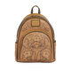 Stitch Brown Debossed Mini Backpack