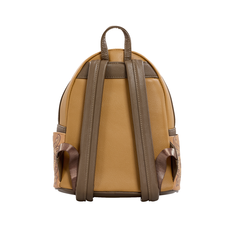 Stitch Brown Debossed Mini Backpack