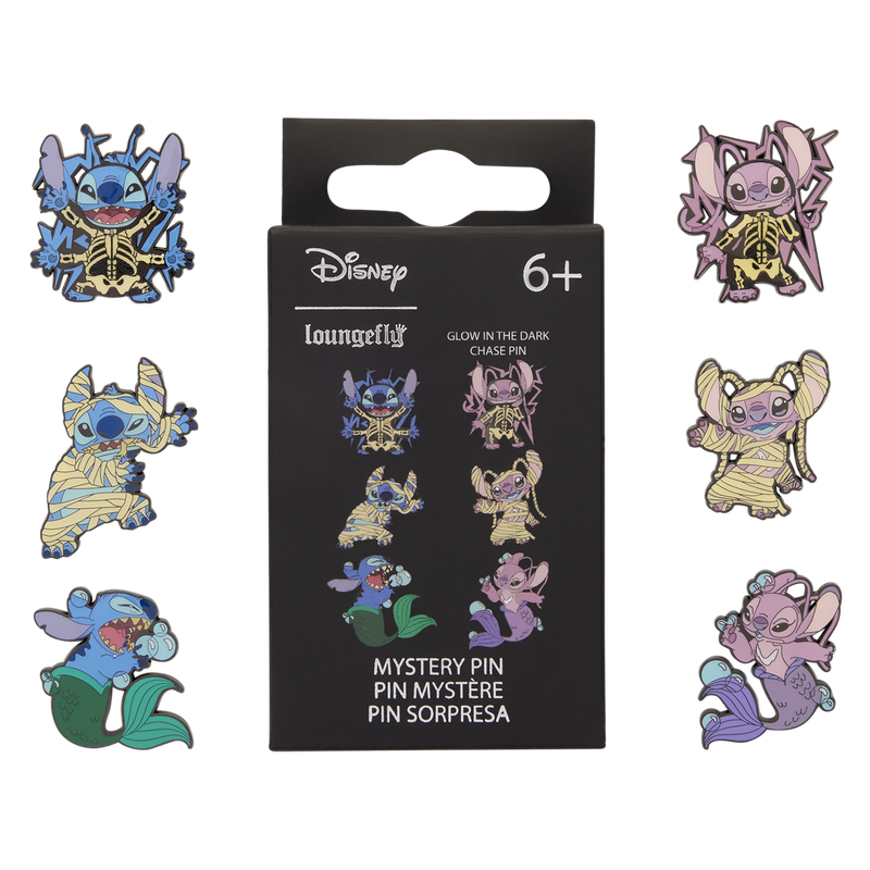 Loungefly Disney Lilo & Stitch Stitch & Angel Halloween Costume Mystery Box Pin