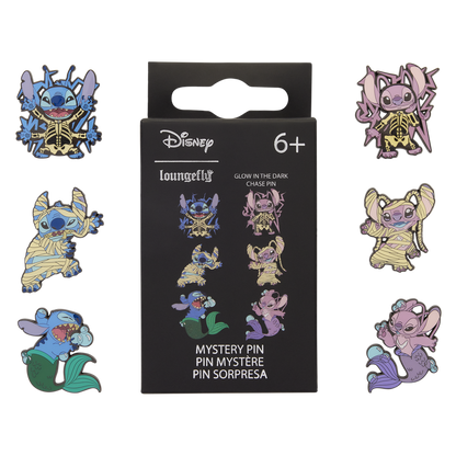 Loungefly Disney Lilo & Stitch Stitch & Angel Halloween Costume Mystery Box Pin