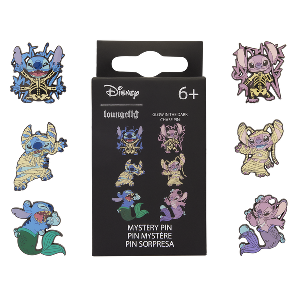 Loungefly Disney Lilo & Stitch Stitch & Angel Halloween Costume Mystery Box Pin