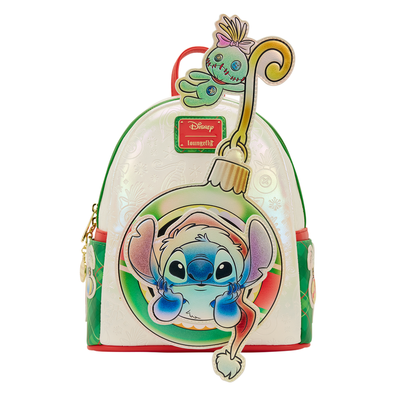Lilo & Stitch Stitch & Scrump Iridescent Holiday Ornament Mini Backpack