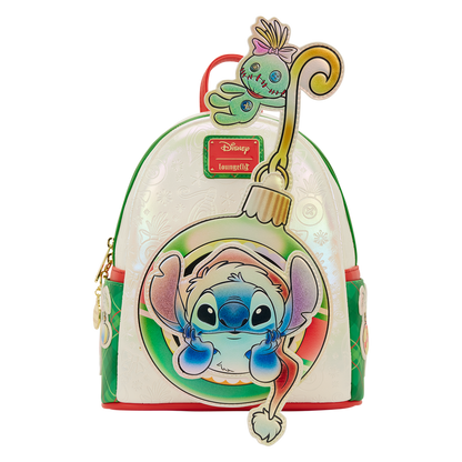 Lilo & Stitch Stitch & Scrump Iridescent Holiday Ornament Mini Backpack