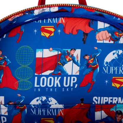 Loungefly DC Superman Light Up Glow Full-Size Backpack