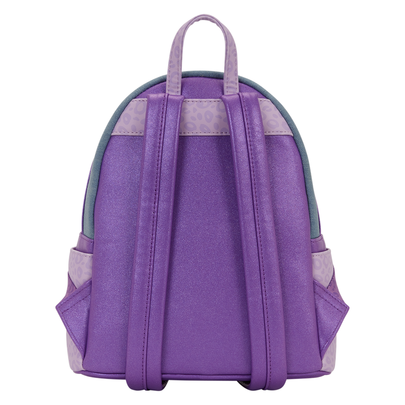 Purple backpack with gray accents on a white background