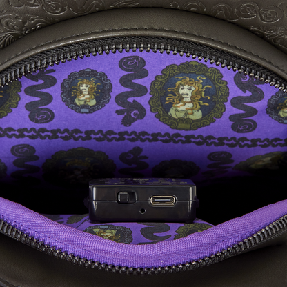 The Haunted Mansion Medusa Portrait Light-Up Glow Mini Backpack