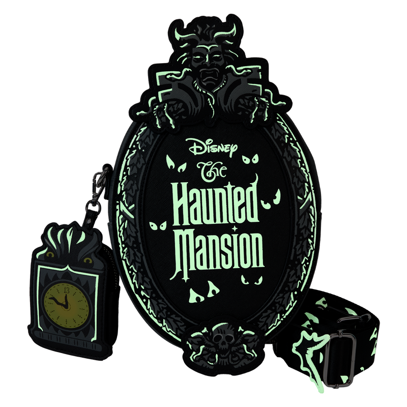 The Haunted Mansion Plaque Glow Crossbody Bag