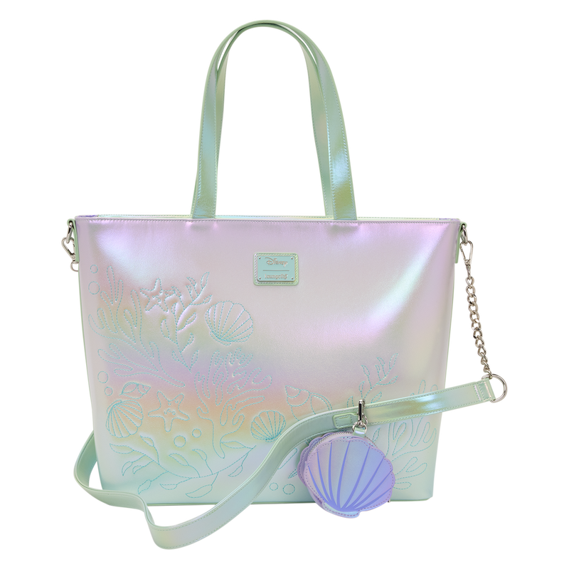 Loungefly Disney The Little Mermaid Ariel, Flounder & Sebastian Tote Bag with Coin Bag
