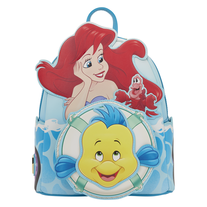 The Little Mermaid Ariel Flounder & Sebastian Mini Backpack Loungefly Disney