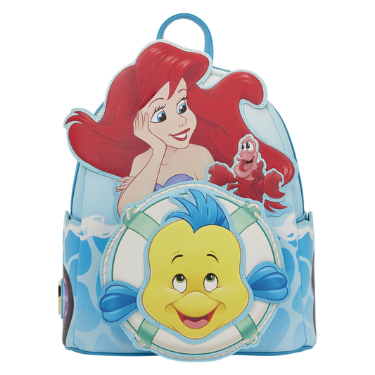 The Little Mermaid Ariel Flounder & Sebastian Mini Backpack