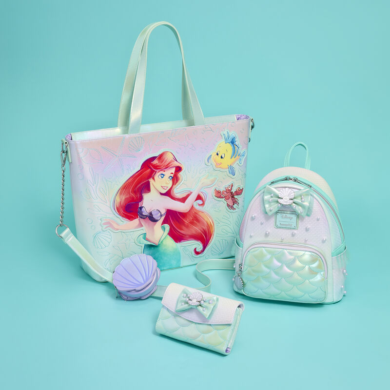 The Little Mermaid Iridescent Pearl Flap Wallet