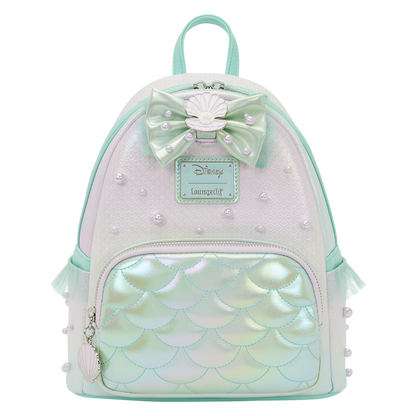 Loungefly Disney The Little Mermaid Ariel Iridescent Fish Scale Pearl Mini Backpack