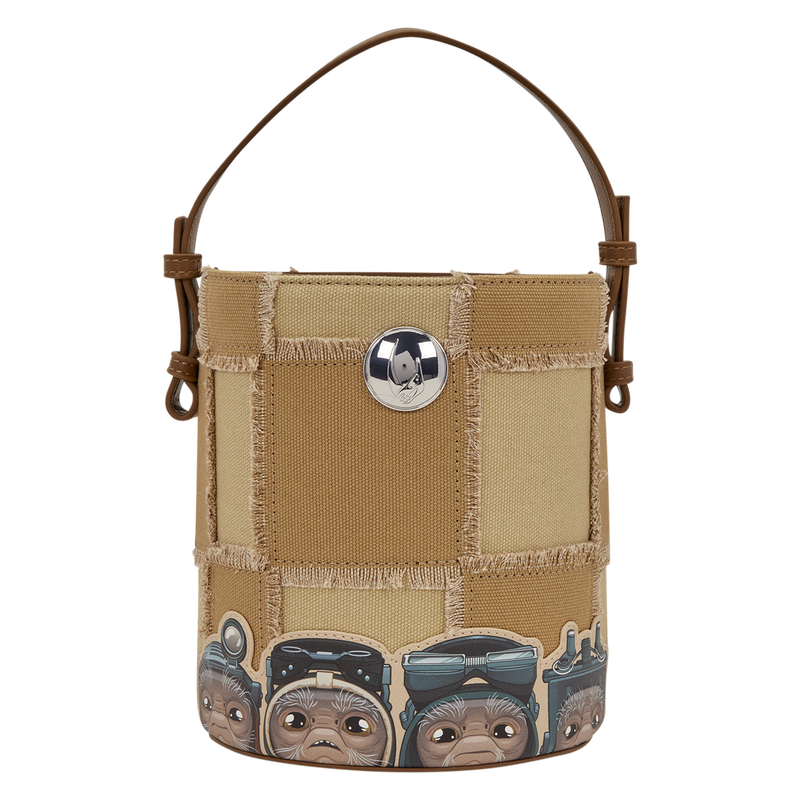 Loungefly Star Wars The Mandalorian Grogu & Anzellan Bucket Crossbody Bag