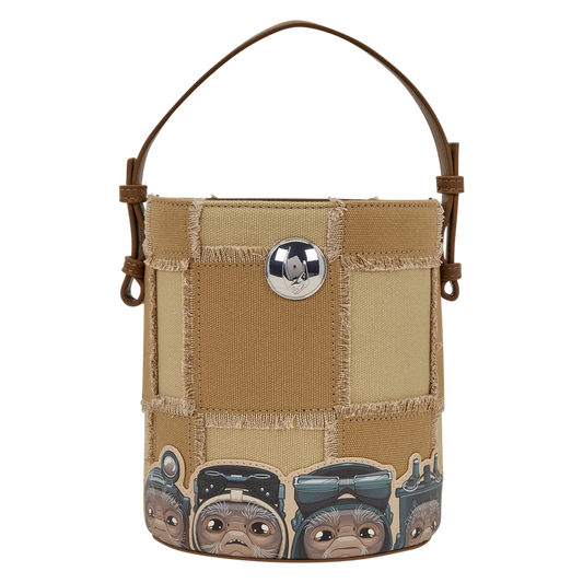 Loungefly Star Wars The Mandalorian Grogu & Anzellan Bucket Crossbody Bag