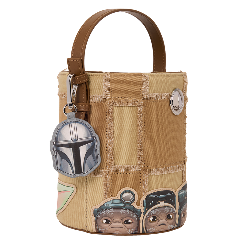 Loungefly Star Wars The Mandalorian Grogu & Anzellan Bucket Crossbody Bag