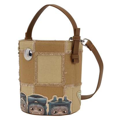 Loungefly Star Wars The Mandalorian Grogu & Anzellan Bucket Crossbody Bag