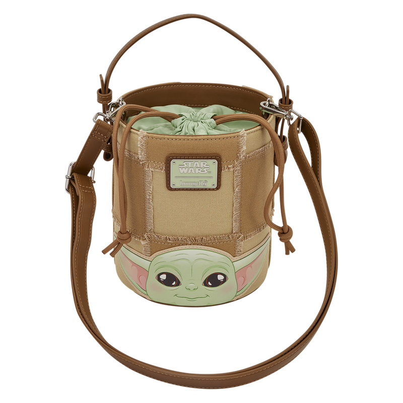 Loungefly Star Wars The Mandalorian Grogu & Anzellan Bucket Crossbody Bag