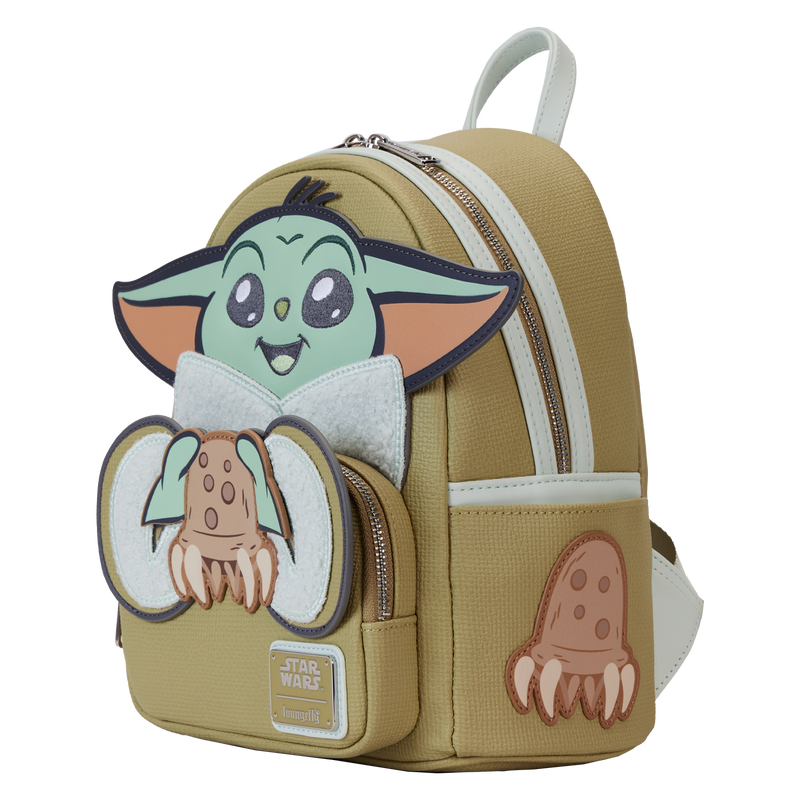 Backpack with a character design on a white background