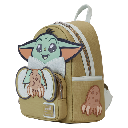 Backpack with a character design on a white background
