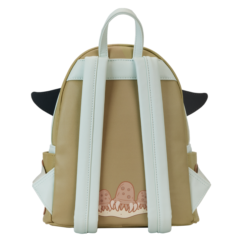 Backpack with cartoon character design on a white background