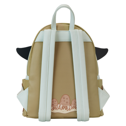 Backpack with cartoon character design on a white background