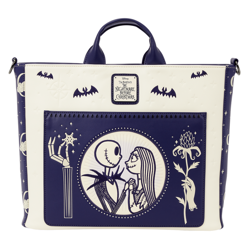 Loungefly Disney The Nightmare Before Christmas Jack & Sally Night Sky Convertible Bag