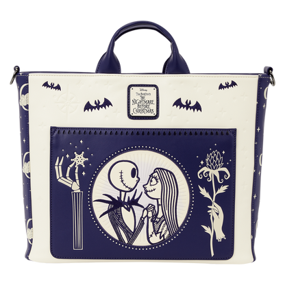 Loungefly Disney The Nightmare Before Christmas Jack & Sally Night Sky Convertible Bag