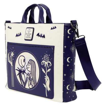Loungefly Disney The Nightmare Before Christmas Jack & Sally Night Sky Convertible Bag