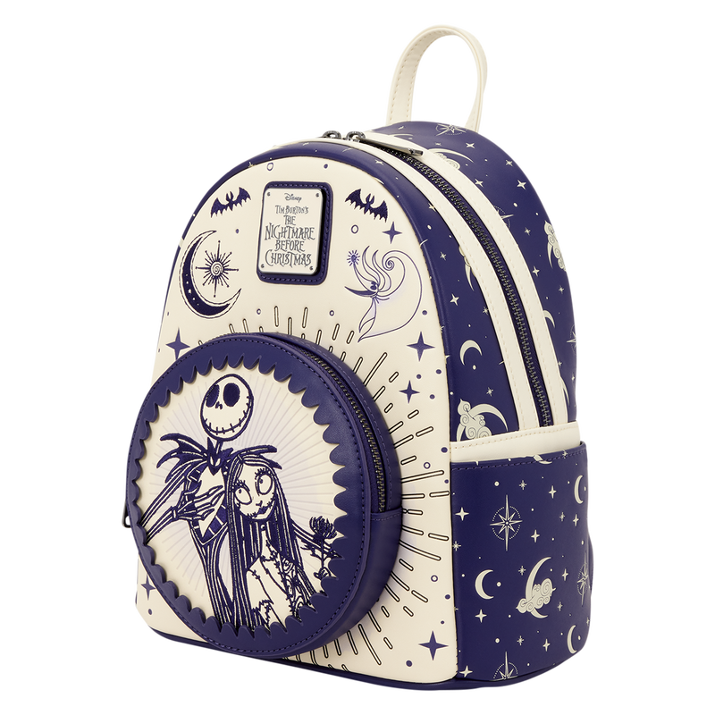 Loungefly Disney The Nightmare Before Christmas Jack & Sally Night Sky Mini Backpack