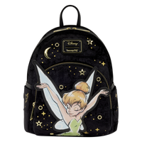 Backpack with Tinker Bell design on a black background