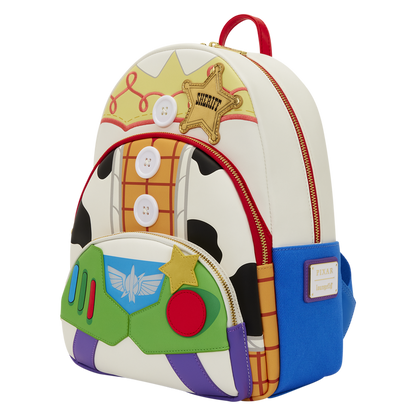 Loungefly Disney Pixar Toy Story 5 Woody Jessie & Buzz Triple Pocket Mini Backpack