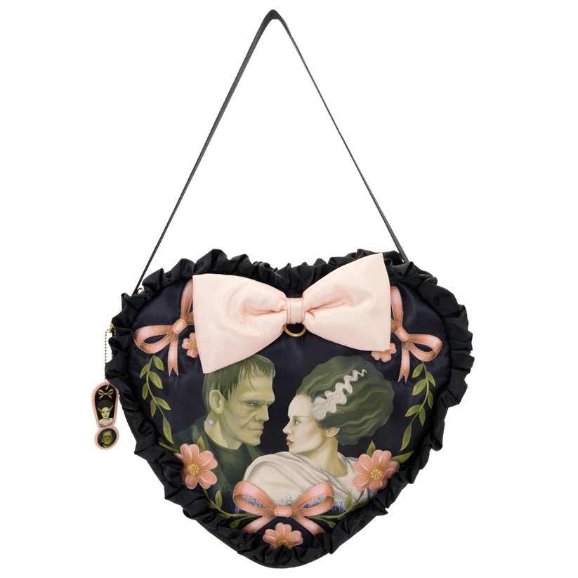 Universal Monsters Coquette Frankie & Bride Oversized Heart Tote Bag