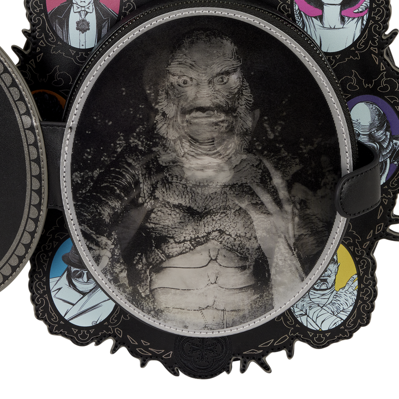 Decorative plate with a central portrait in an ornate frame, surrounded by smaller portraits on a white background.