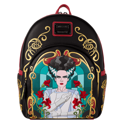 Loungefly Universal Monsters The Bride of Frankenstein Stained Glass Mini Backpack
