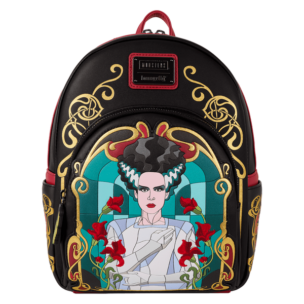 Loungefly Universal Monsters The Bride of Frankenstein Stained Glass Mini Backpack